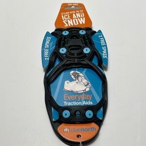 Due North S M Everyday Ice Traction Aids Ice Snow Walking Over Shoes NEW Black